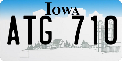 IA license plate ATG710