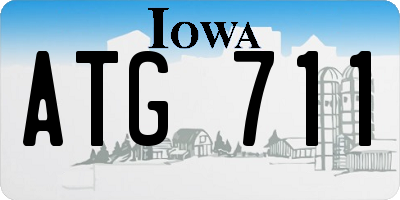 IA license plate ATG711