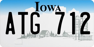 IA license plate ATG712