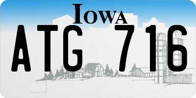IA license plate ATG716