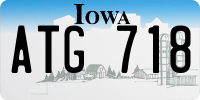 IA license plate ATG718