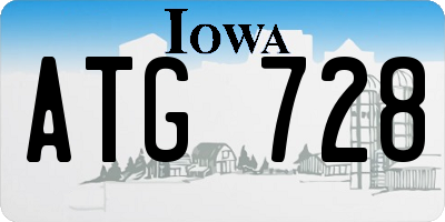 IA license plate ATG728