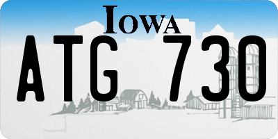 IA license plate ATG730