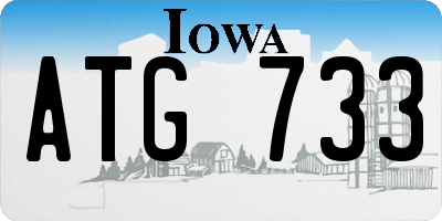 IA license plate ATG733