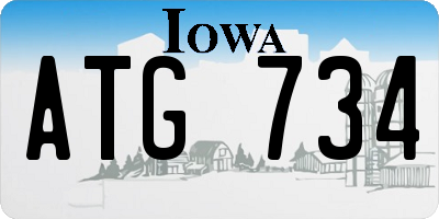IA license plate ATG734