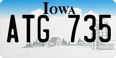 IA license plate ATG735