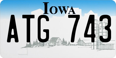 IA license plate ATG743