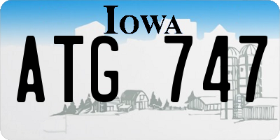 IA license plate ATG747