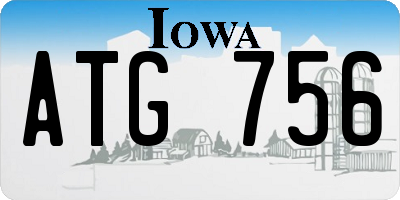 IA license plate ATG756