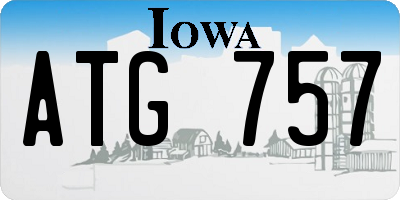 IA license plate ATG757