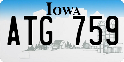 IA license plate ATG759