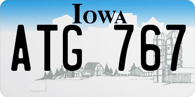 IA license plate ATG767