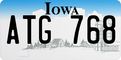 IA license plate ATG768