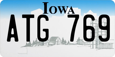 IA license plate ATG769
