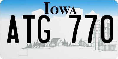 IA license plate ATG770