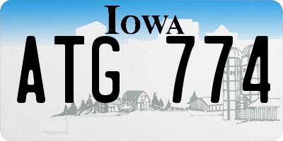 IA license plate ATG774