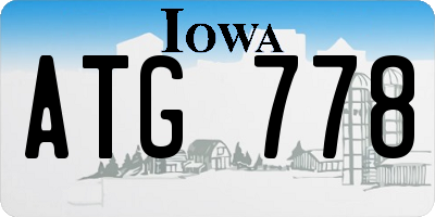 IA license plate ATG778