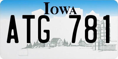 IA license plate ATG781
