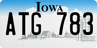 IA license plate ATG783