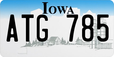 IA license plate ATG785