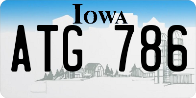 IA license plate ATG786