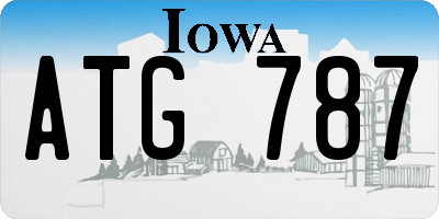 IA license plate ATG787