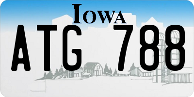 IA license plate ATG788