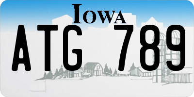 IA license plate ATG789