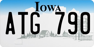 IA license plate ATG790
