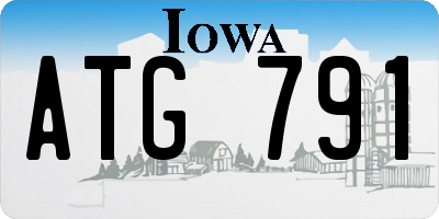 IA license plate ATG791