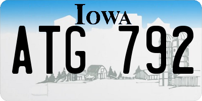 IA license plate ATG792
