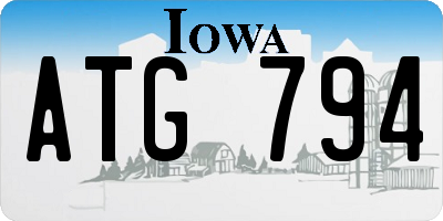 IA license plate ATG794