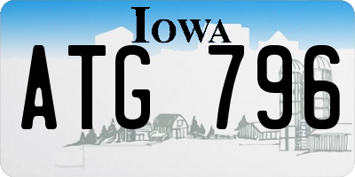 IA license plate ATG796