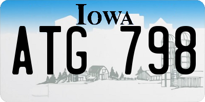 IA license plate ATG798