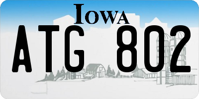 IA license plate ATG802