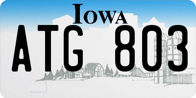 IA license plate ATG803