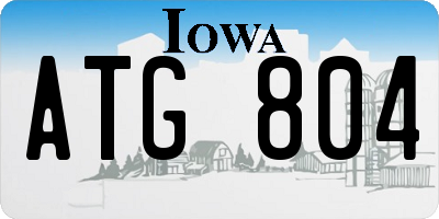 IA license plate ATG804