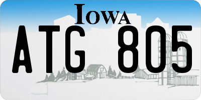 IA license plate ATG805