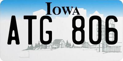 IA license plate ATG806