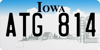IA license plate ATG814