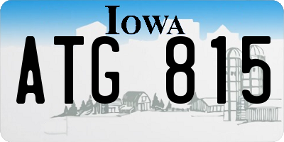 IA license plate ATG815