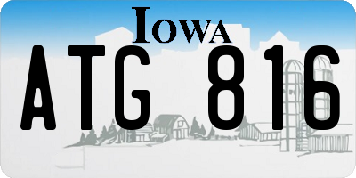 IA license plate ATG816