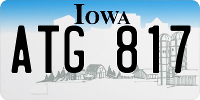 IA license plate ATG817