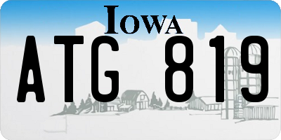 IA license plate ATG819
