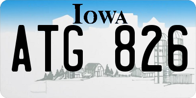 IA license plate ATG826