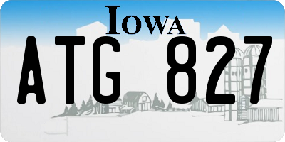 IA license plate ATG827
