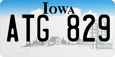 IA license plate ATG829