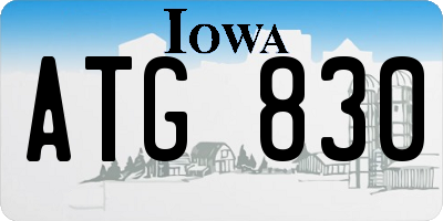 IA license plate ATG830