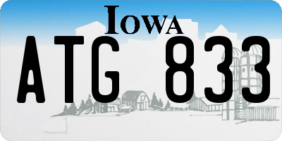 IA license plate ATG833