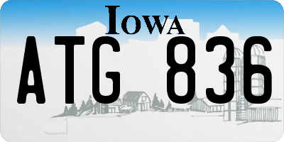 IA license plate ATG836